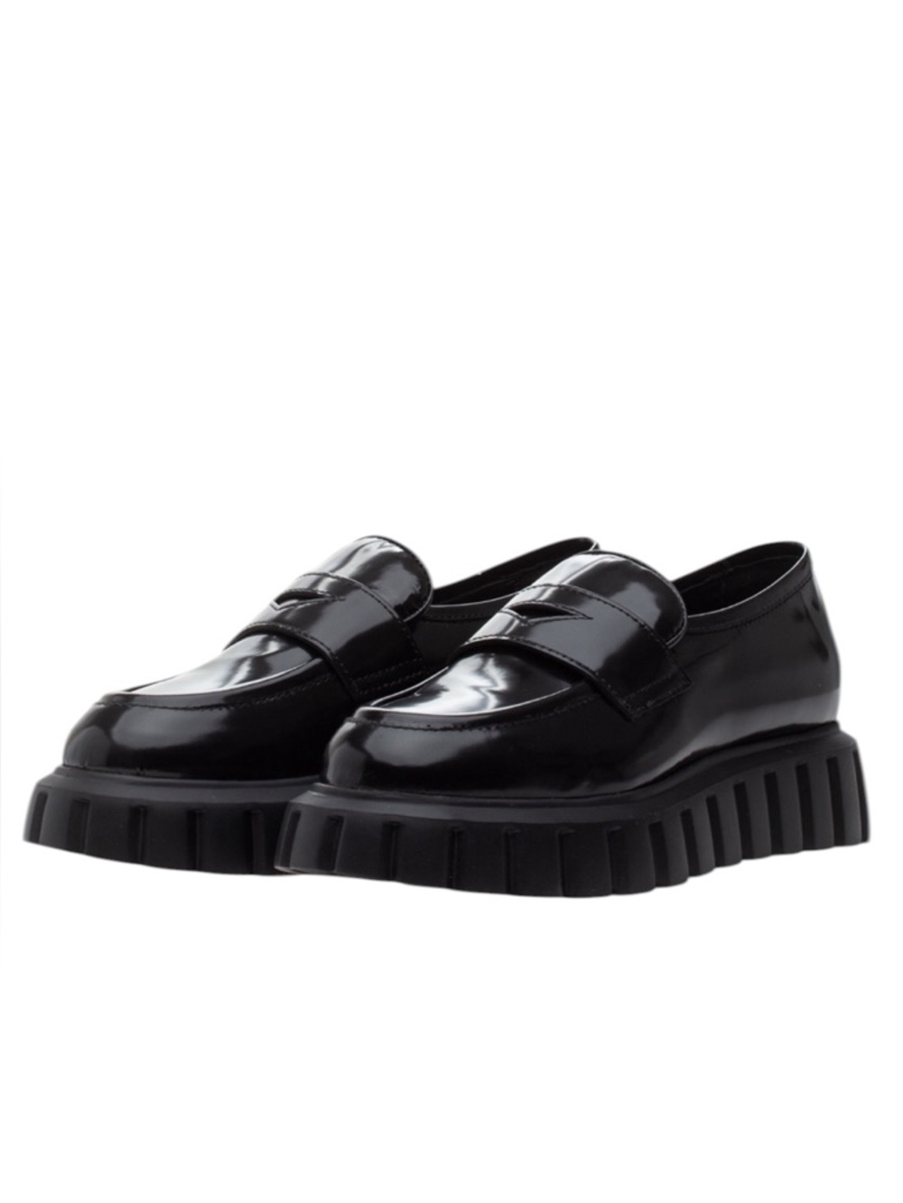 Voile Blanche Grenelle Leather Platform Loafers Black EU 38 NWT
